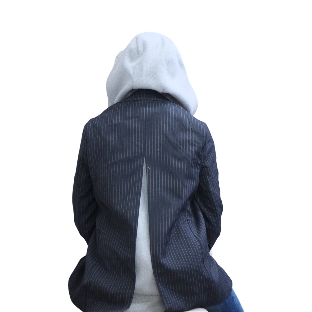 Split-Back Hooded Blazer